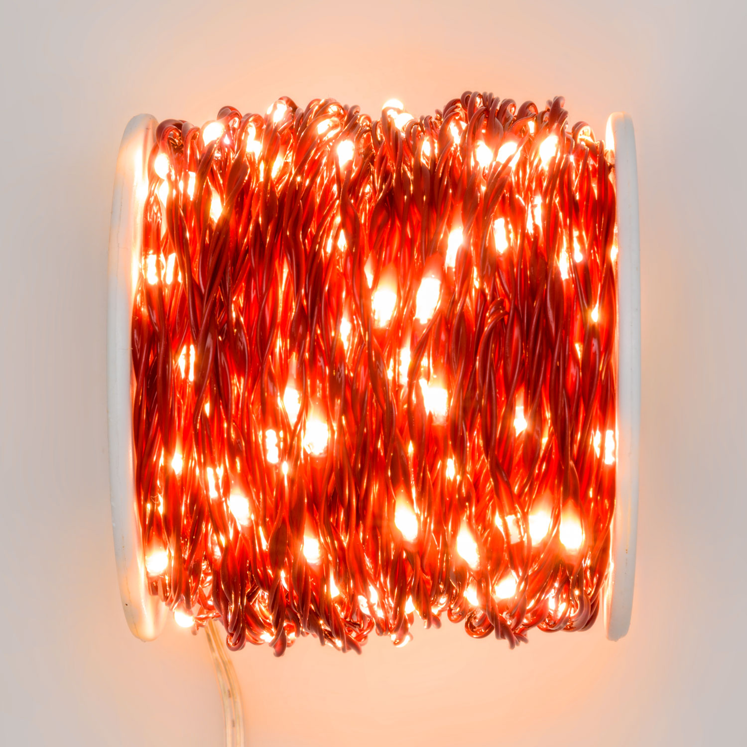 Catena MicroLED di 25 m, 500 microled bianco extra caldo, cavo rosso 5 Catena MicroLED di 25 m, 500 microled bianco extra caldo, cavo rosso 5