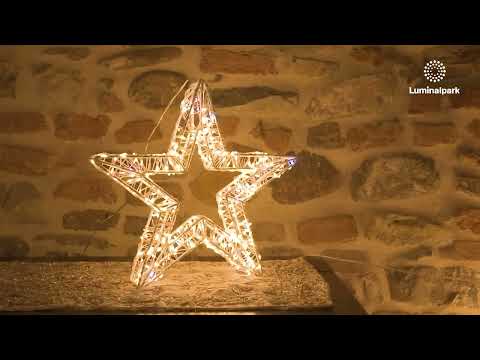 Stella Bianca 3D Ø 35 cm, microled bianco caldo e RGB, uso interno 2