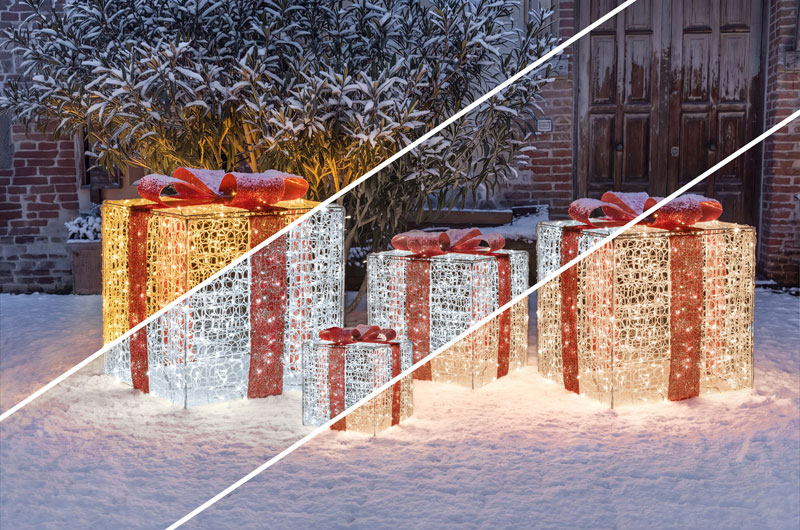 Paquets cadeaux lumineux repliables Dual LED