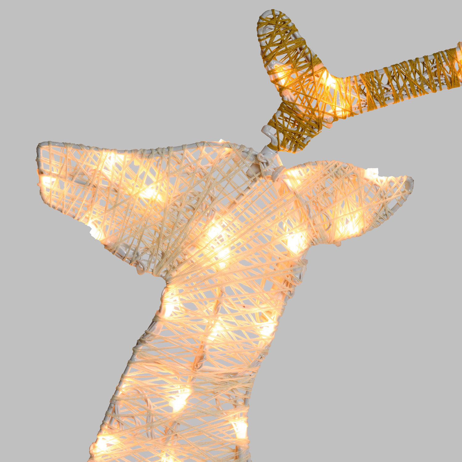 Renne 2D Crème et Marron h. 100 cm, led blanc chaud traditionnel 2 Renne 2D Crème et Marron h. 100 cm, led blanc chaud traditionnel 2