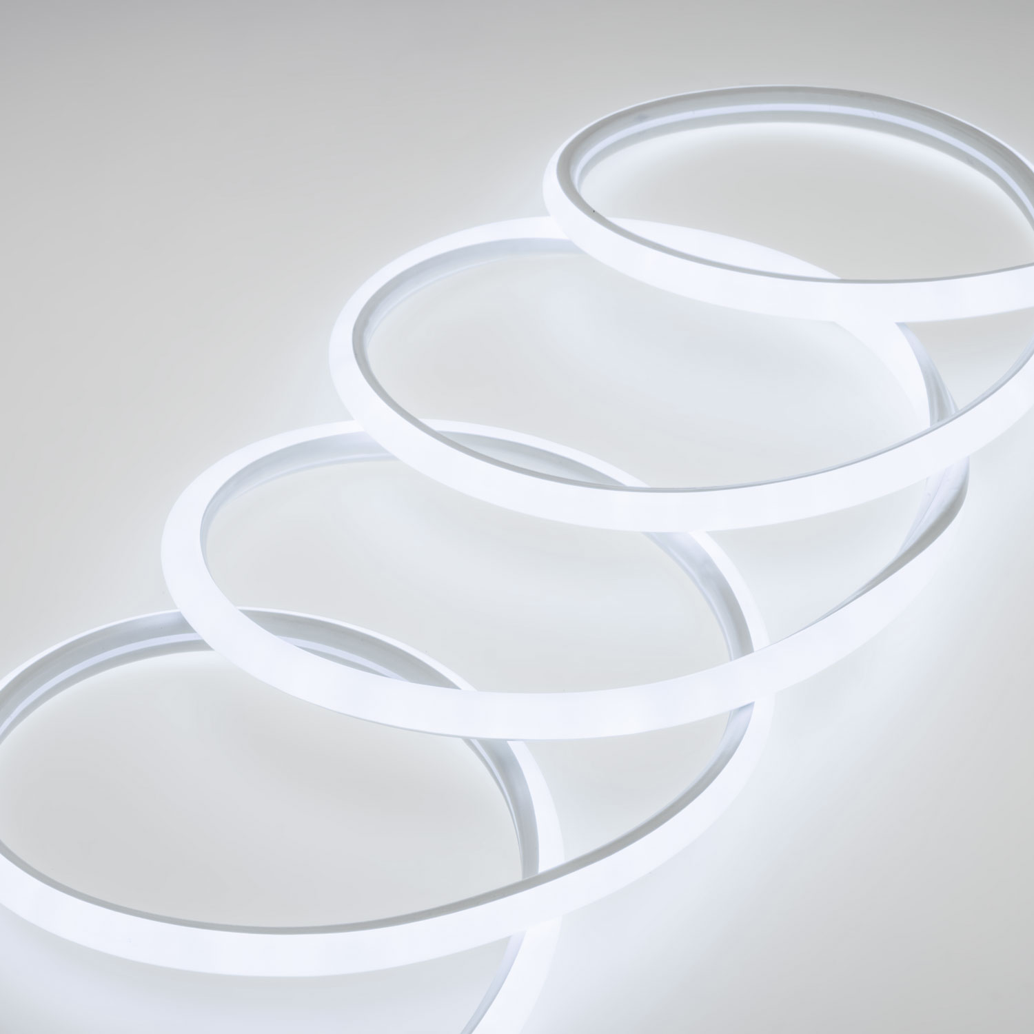 Tube lumineux effet néon lumière frontale, 50 m, led blanc froid Tube lumineux effet néon lumière frontale, 50 m, led blanc froid