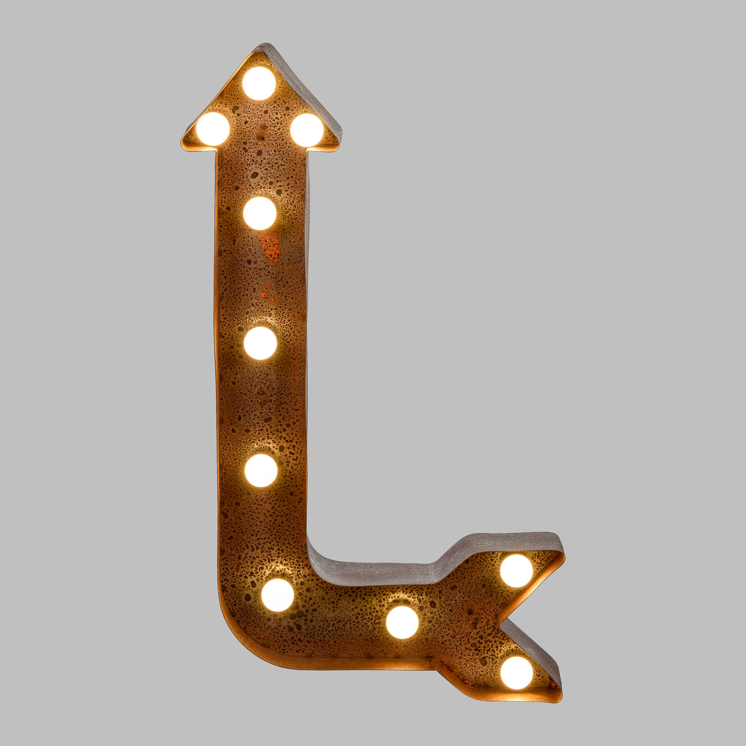 90 cm Brown Metal Arrow with 10 E14 Lamp Holders 90 cm Brown Metal Arrow with 10 E14 Lamp Holders