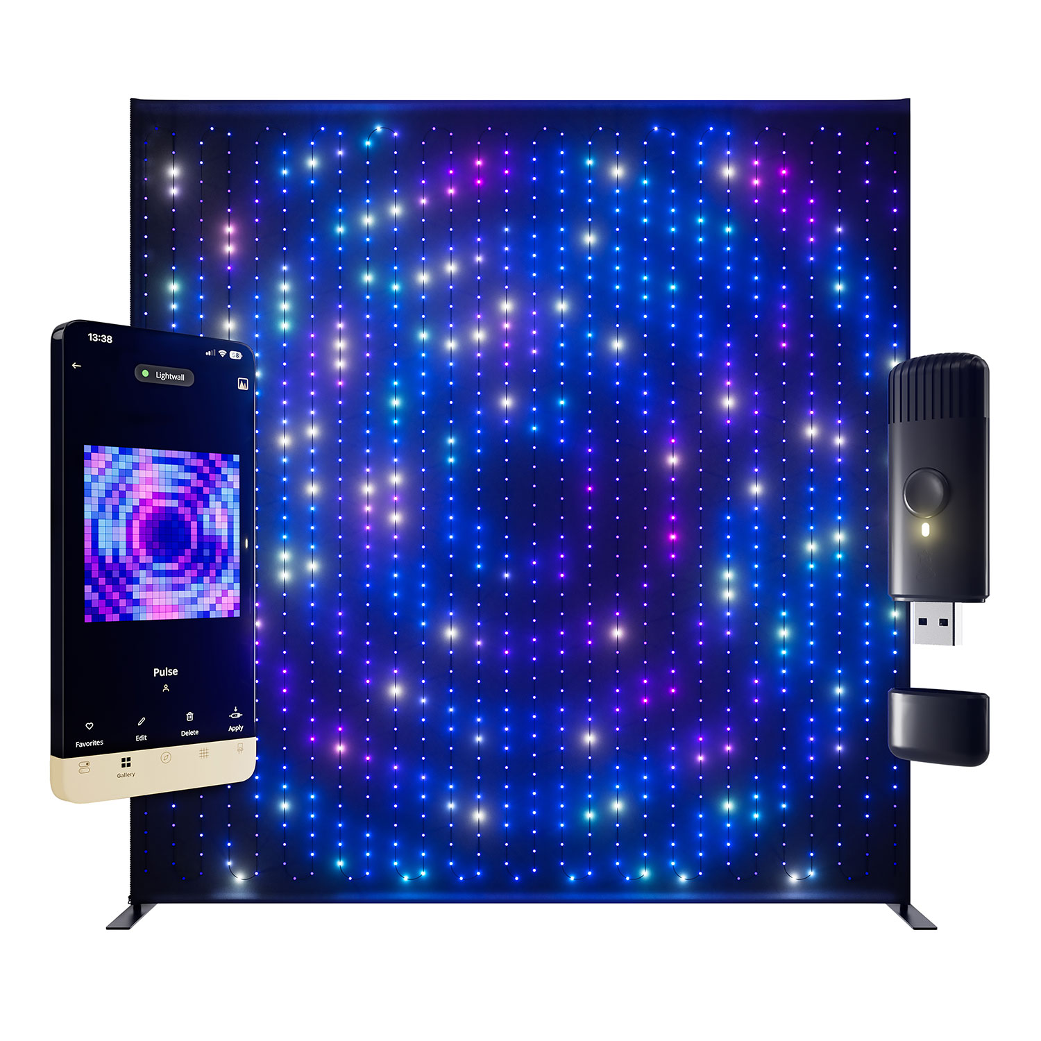 Toile de fond lumineux LED RGB Twinkly Lightwall, 2,5 x h. 2,7 m 1 Toile de fond lumineux LED RGB Twinkly Lightwall, 2,5 x h. 2,7 m 1