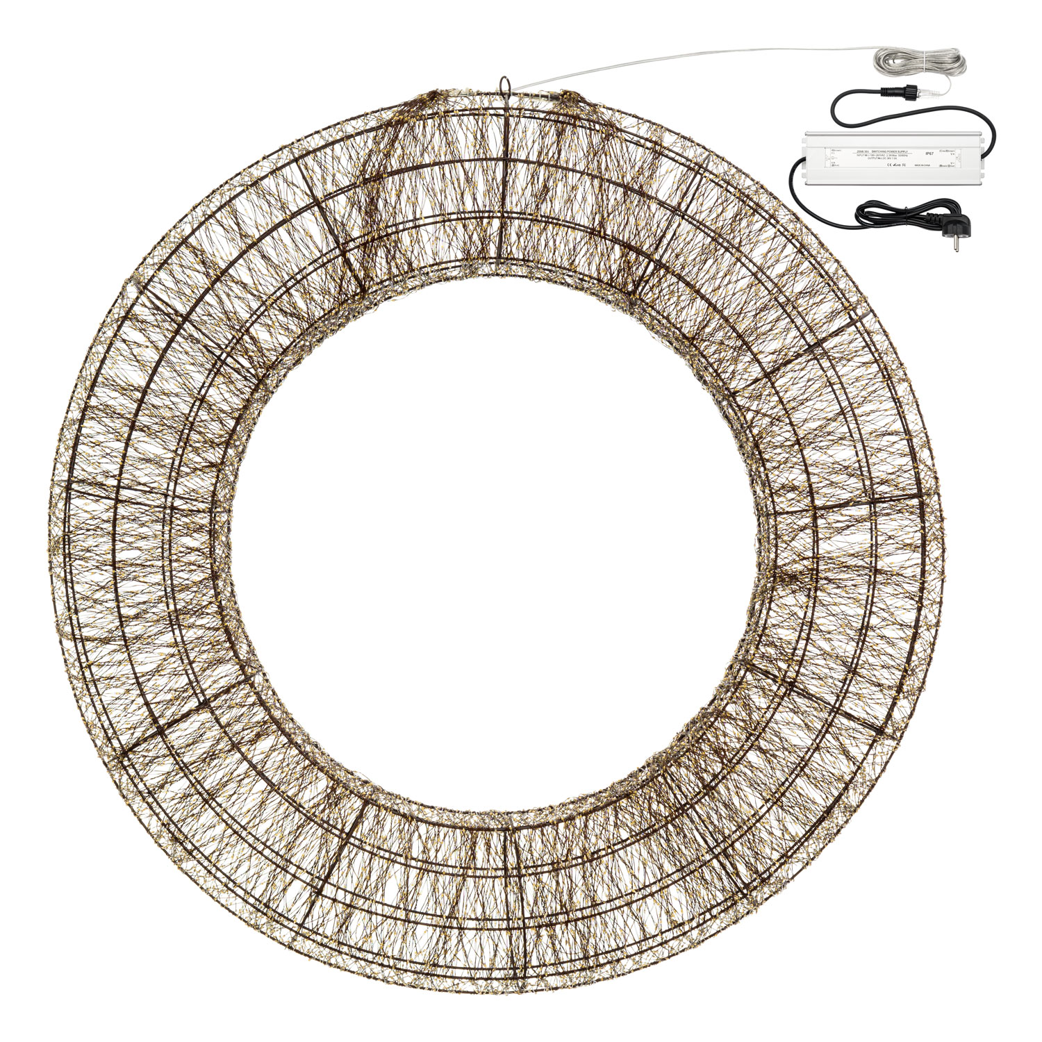 Corona 3D, Ø 110 cm, 15000 Micro led bianco caldo e bianco freddo, uso interno 3 Corona 3D, Ø 110 cm, 15000 Micro led bianco caldo e bianco freddo, uso interno 3