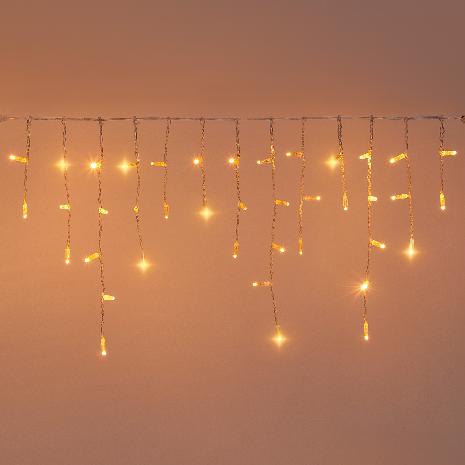 Eisregenlichter Connect ProLine 36V, 2 x H 0,5 m, 80 Maxiled warmweiß, transparentes Kabel 6 Eisregenlichter Connect ProLine 36V, 2 x H 0,5 m, 80 Maxiled warmweiß, transparentes Kabel 6