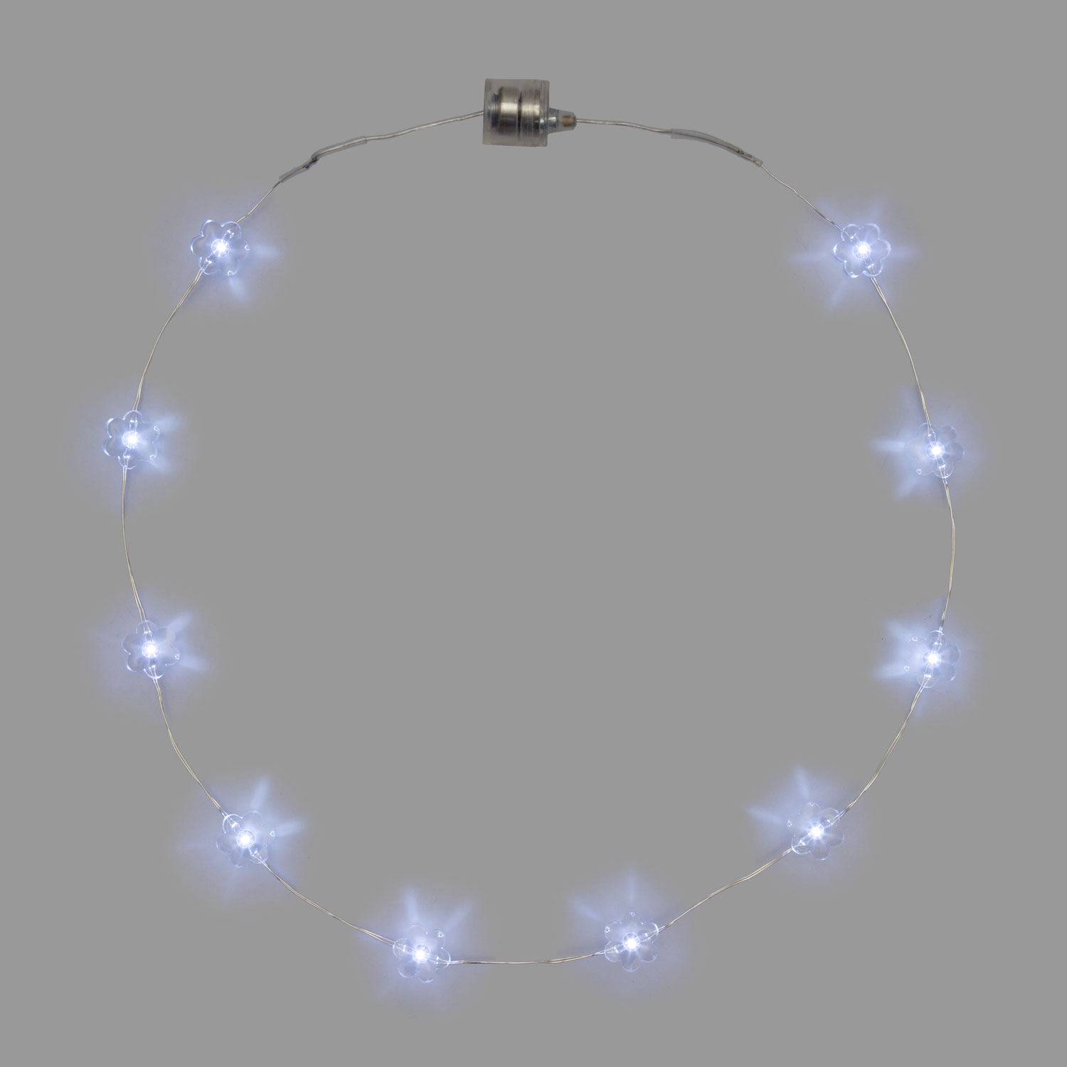 Collana Brilly 10 fiori led bianco freddo 6 Collana Brilly 10 fiori led bianco freddo 6