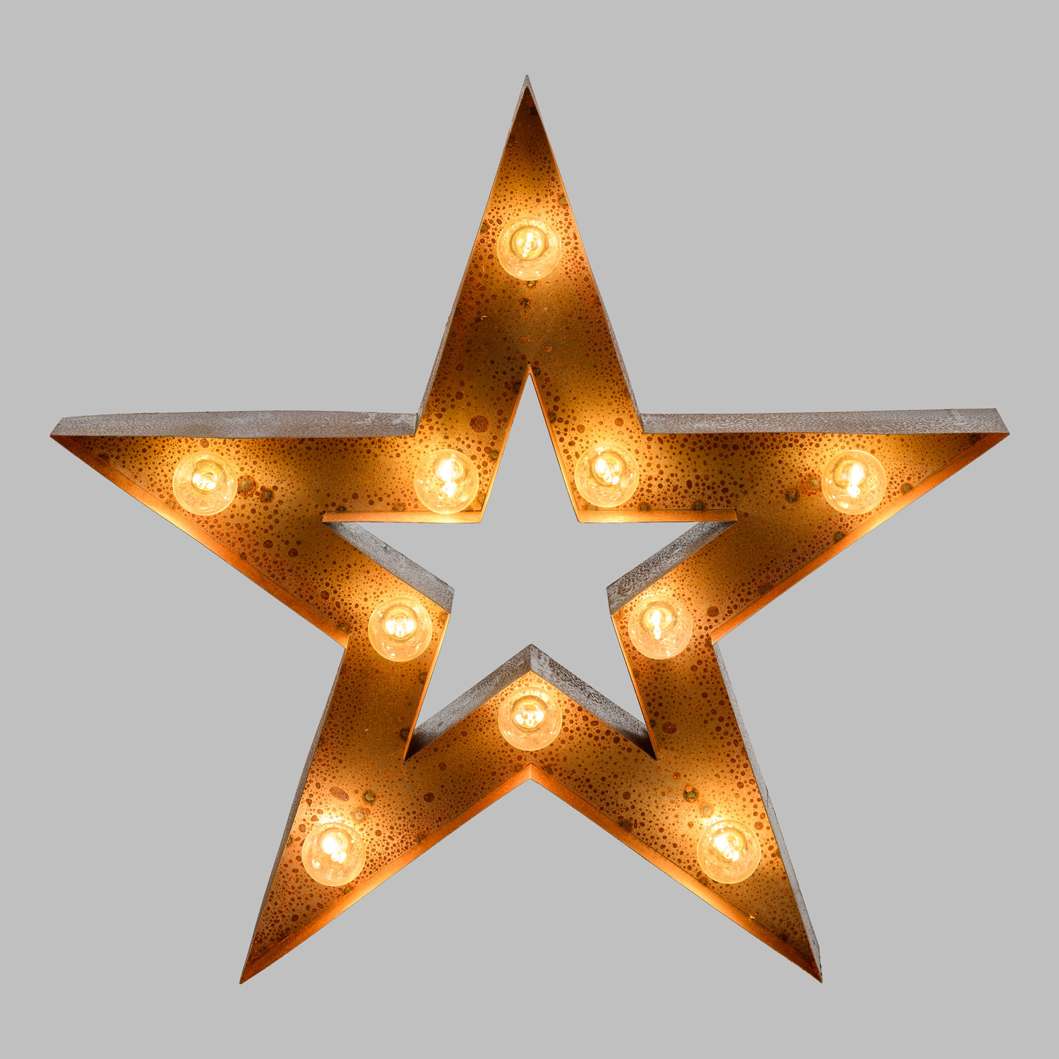 60 cm Brown Metal Star with 10 E14 Lamp Holders 60 cm Brown Metal Star with 10 E14 Lamp Holders