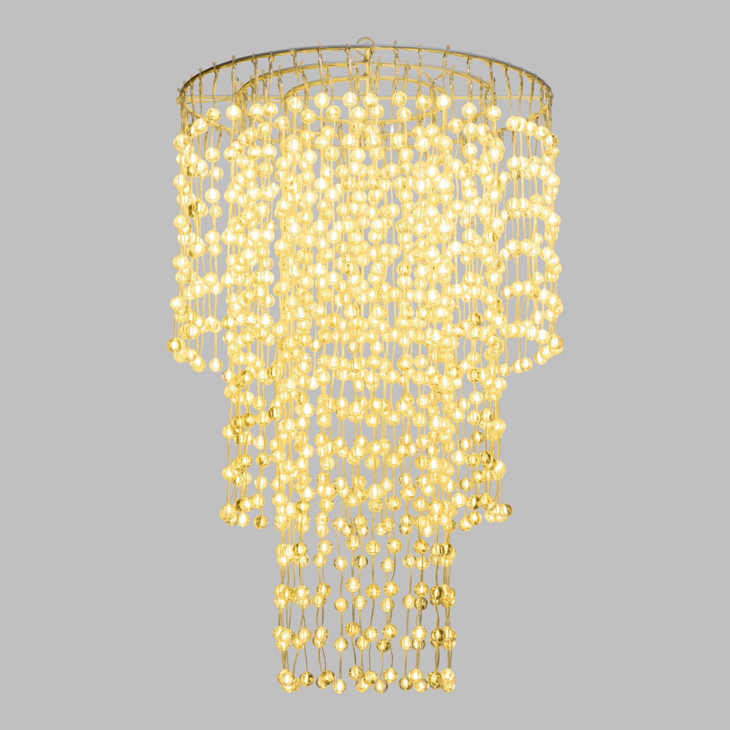 Lámpara decorativa en cascada, 936 esferas led blanco cálido Lámpara decorativa en cascada, 936 esferas led blanco cálido