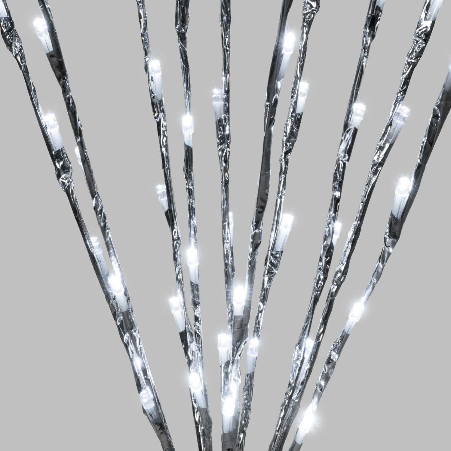 Silberner Lichterzweig h 75 cm, 80 LEDs kaltweiß 5 Silberner Lichterzweig h 75 cm, 80 LEDs kaltweiß 5