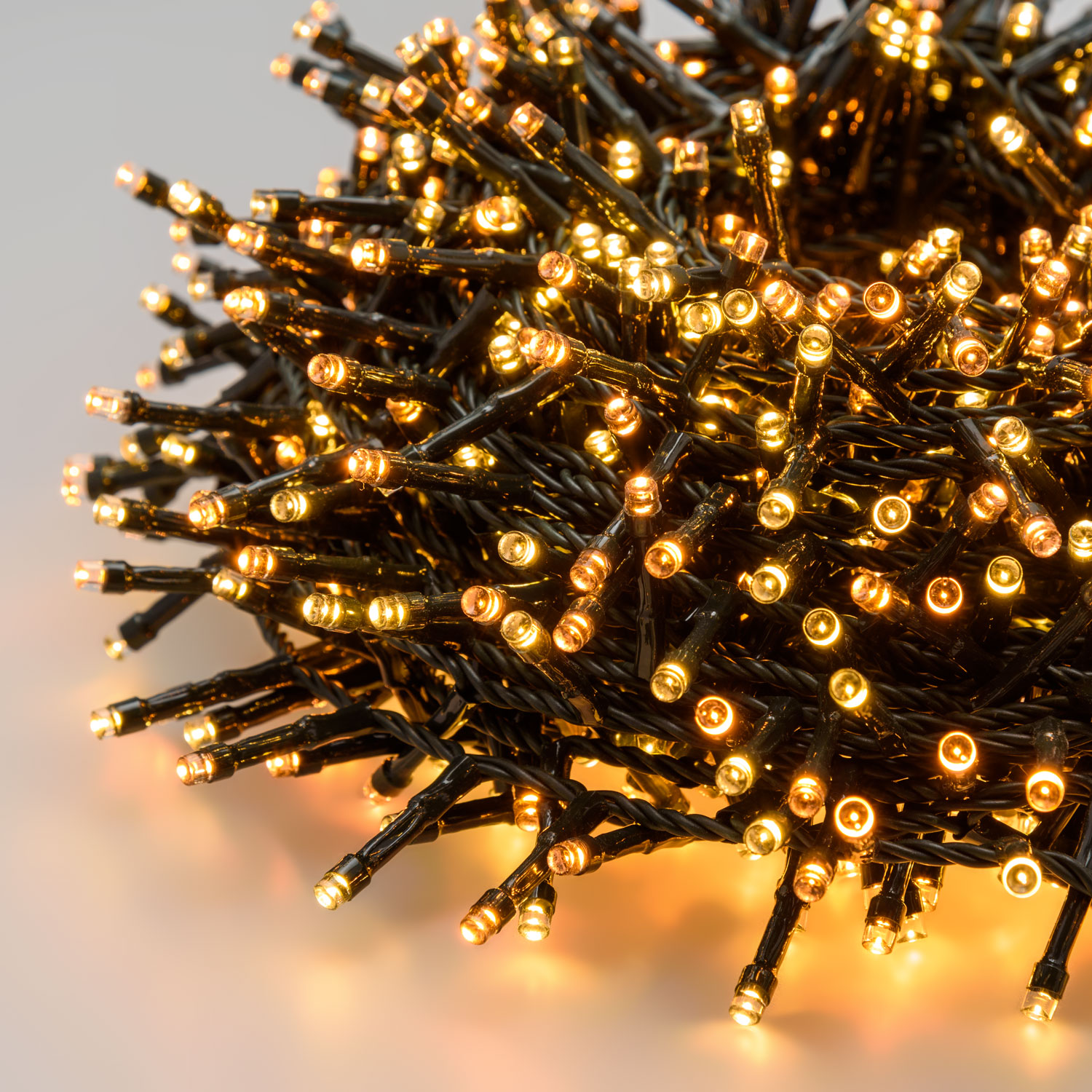 Catena Nastro di Luce 30,5 m, 1500 led bianco extra caldo e bianco caldo, cavo verde 5 Catena Nastro di Luce 30,5 m, 1500 led bianco extra caldo e bianco caldo, cavo verde 5