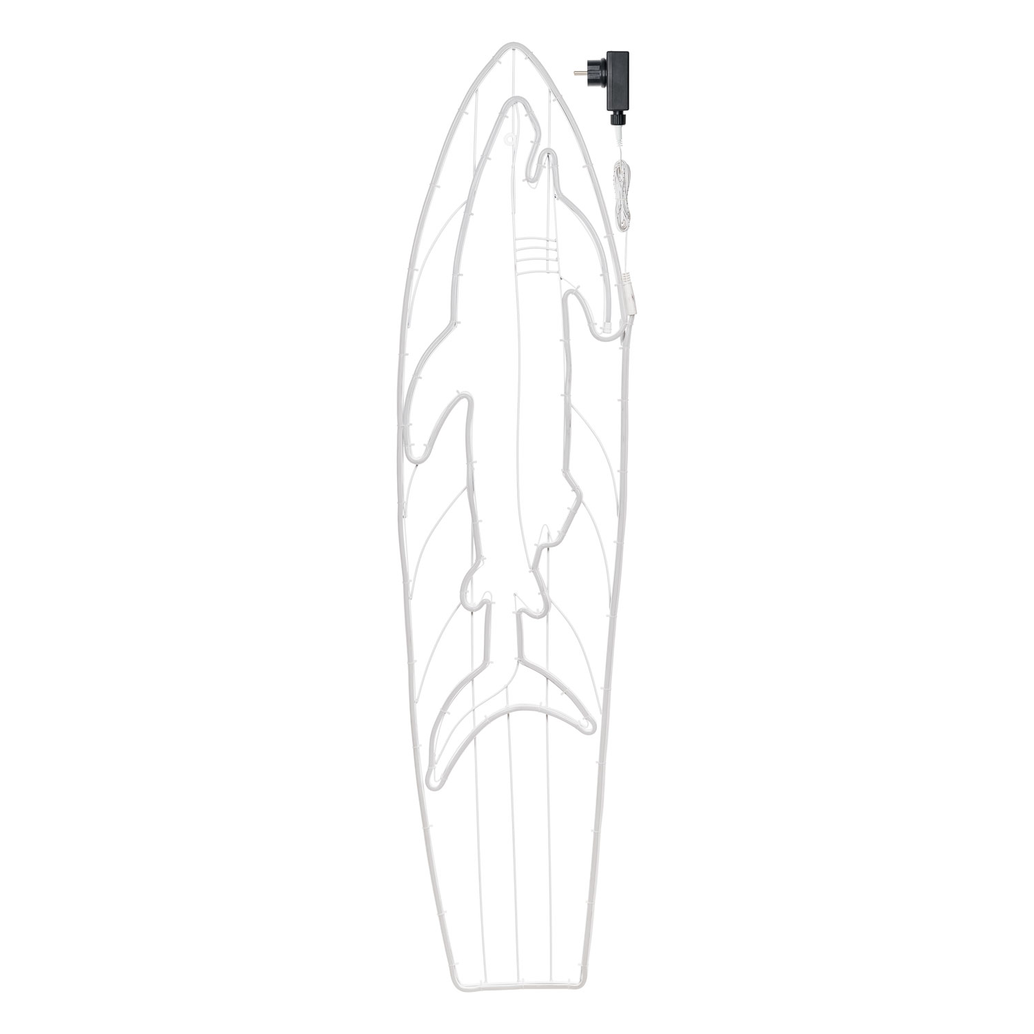 LED Lichtschlauch-Surfbrett Shark mit Neon-Effekt, blau und warmweiß 3 LED Lichtschlauch-Surfbrett Shark mit Neon-Effekt, blau und warmweiß 3