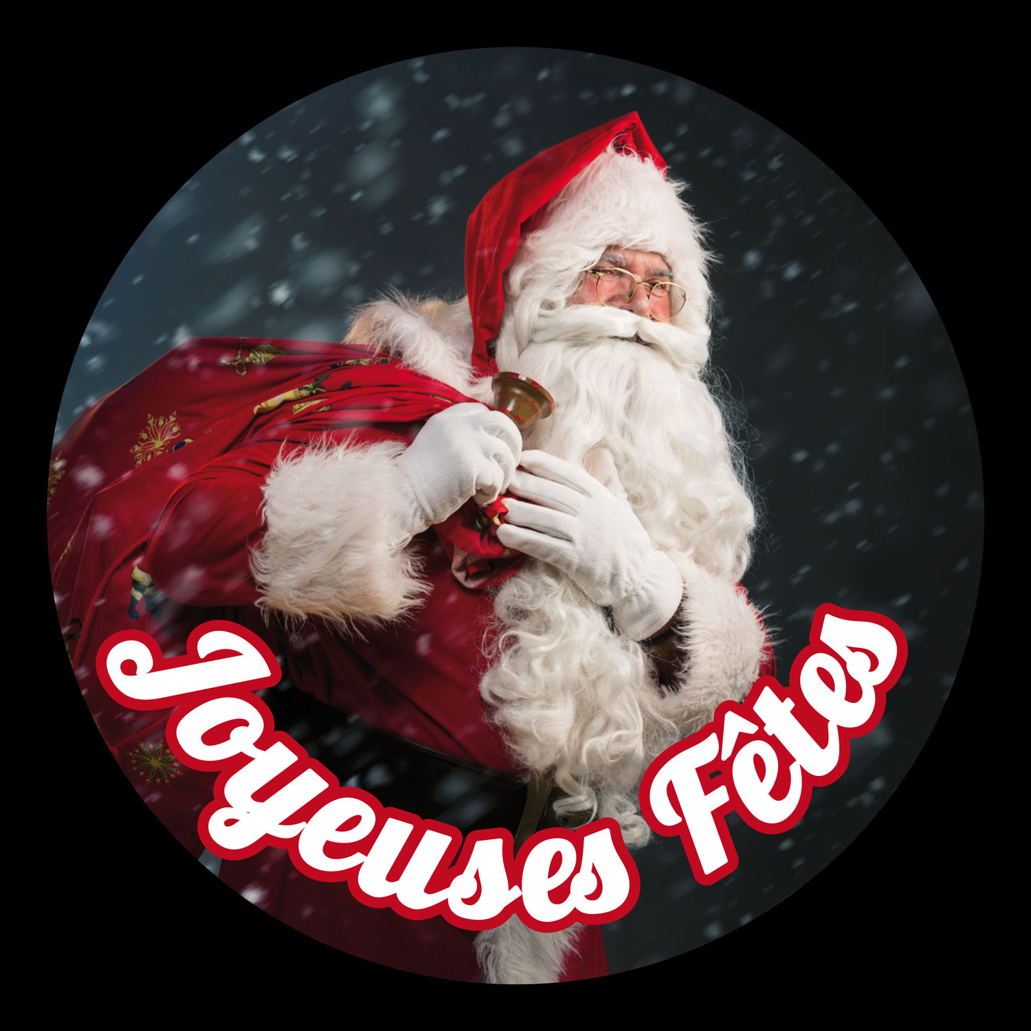 Gobo Père Noël avec son sac 1 Gobo Père Noël avec son sac 1