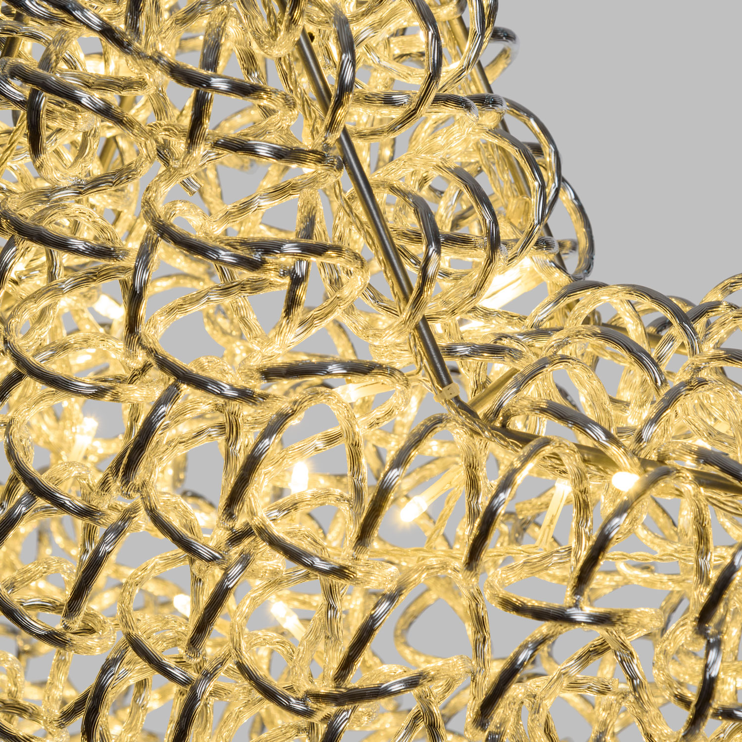 Étoile lumineuse argentée Ø 60 cm, 100 LED blanc chaud 6 Étoile lumineuse argentée Ø 60 cm, 100 LED blanc chaud 6