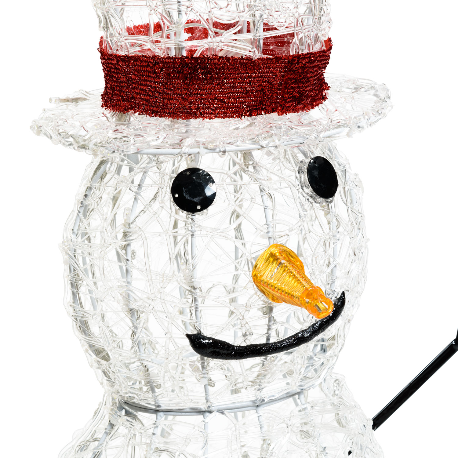 Schneemann weiches Akryl, 70 cm, 160 LEDs kaltweiß 4 Schneemann weiches Akryl, 70 cm, 160 LEDs kaltweiß 4