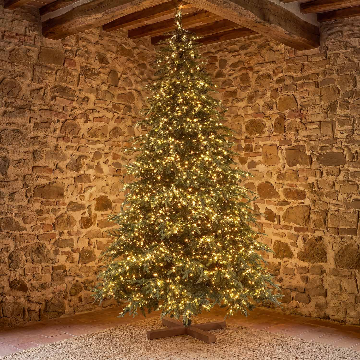 Sapin Deluxe sapin artificiel 255 cm, 5150 miniled intégrés blanc chaud 1