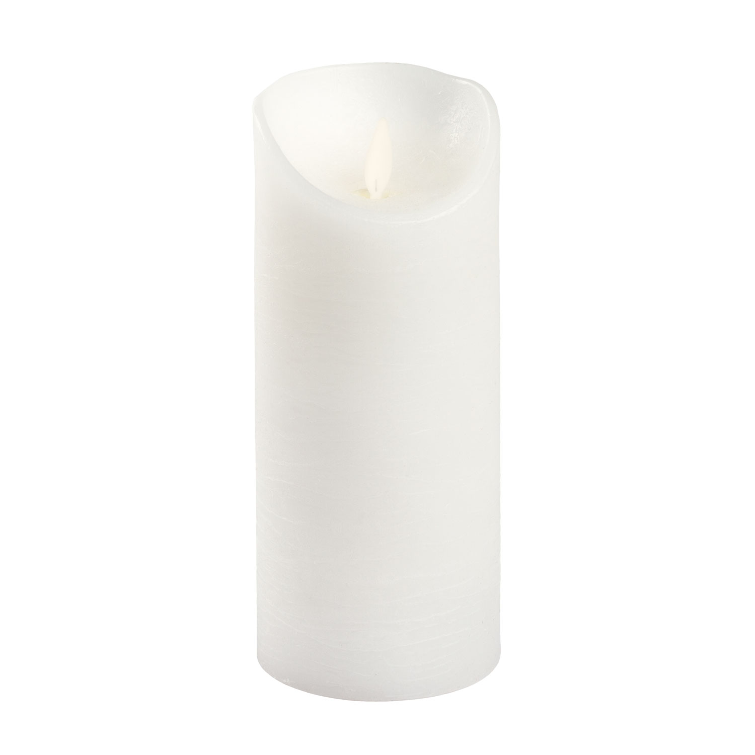 Bougie finition cire rustique blanche, h 18 cm 3 Bougie finition cire rustique blanche, h 18 cm 3