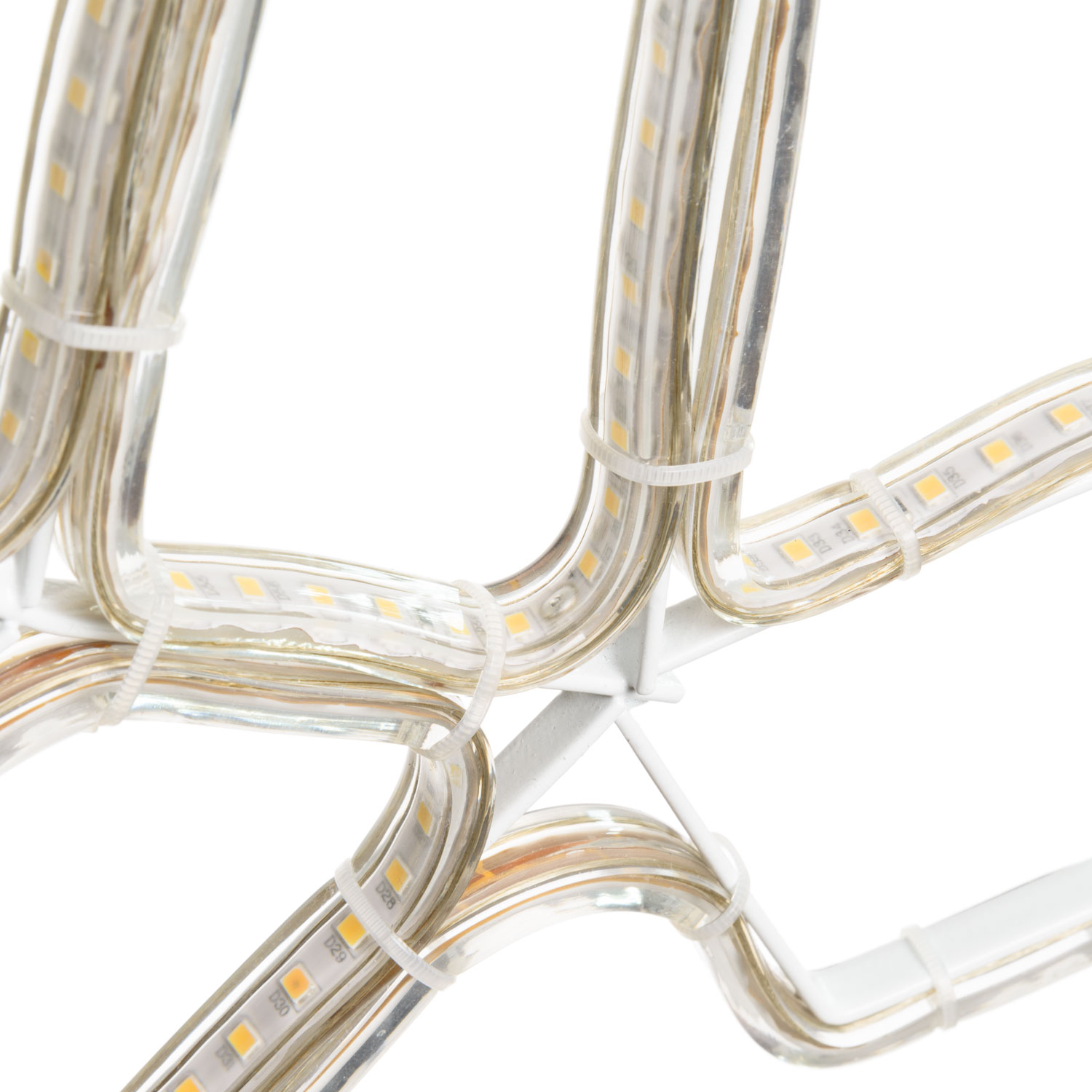 Schneekristall aus SMD Strip Lichtschlauch, 60 x 55 cm, 840 LEDs kaltweiß 4 Schneekristall aus SMD Strip Lichtschlauch, 60 x 55 cm, 840 LEDs kaltweiß 4