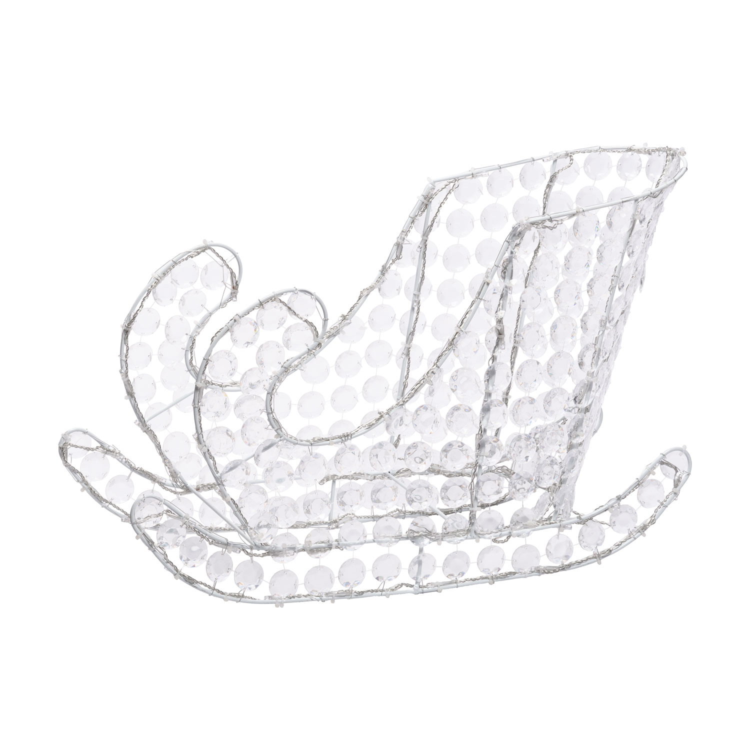 Acrylic Crystals Sleigh Christmas Figure, 120 White LEDs 3 Acrylic Crystals Sleigh Christmas Figure, 120 White LEDs 3