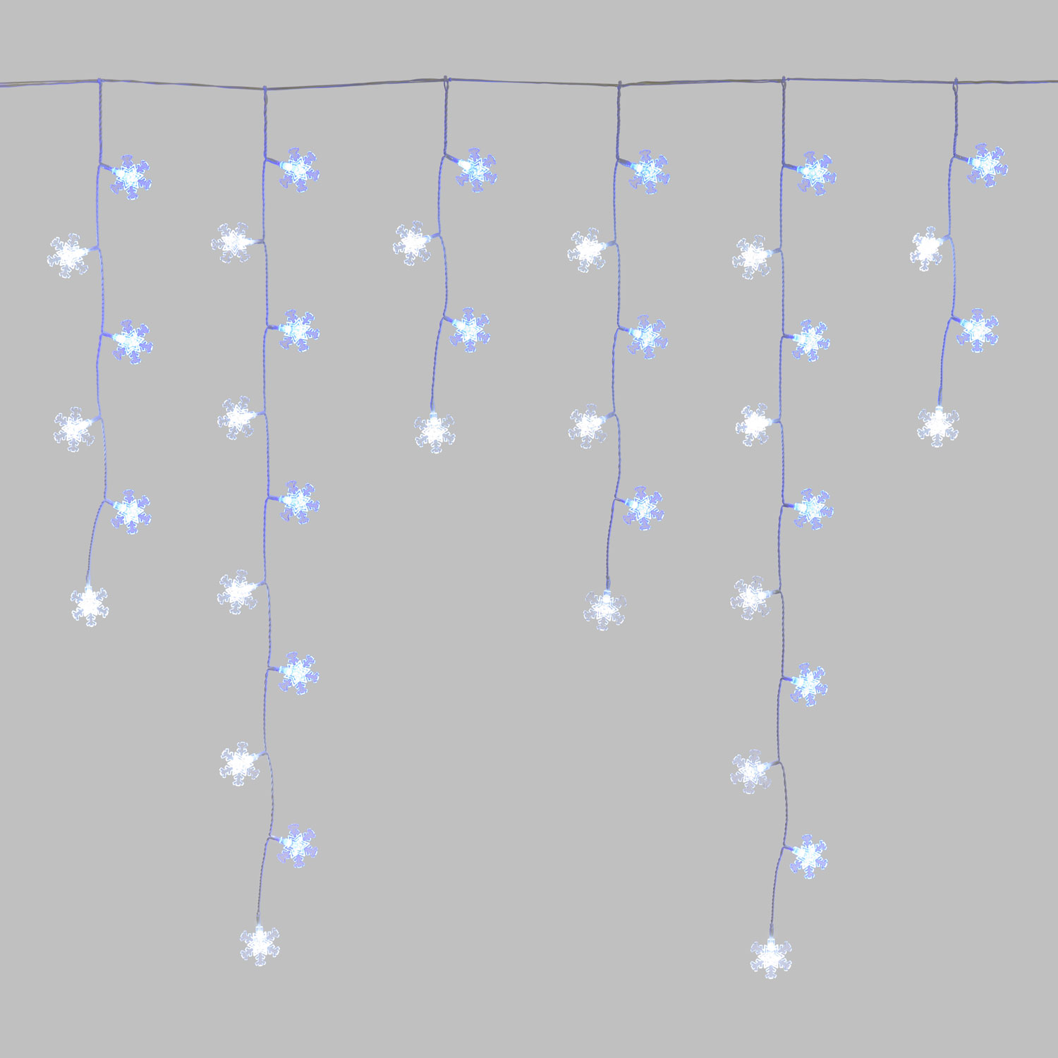 Eisregen-Lichterkette mit LED-Kristalle kaltweiß und blau 6 Eisregen-Lichterkette mit LED-Kristalle kaltweiß und blau 6