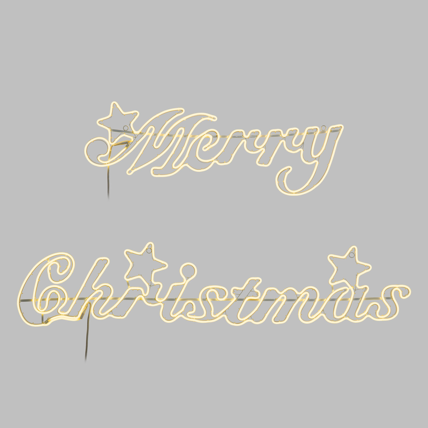 Scritta Merry Christmas in tubo effetto neon, 2040 led bianco caldo 9 Scritta Merry Christmas in tubo effetto neon, 2040 led bianco caldo 9