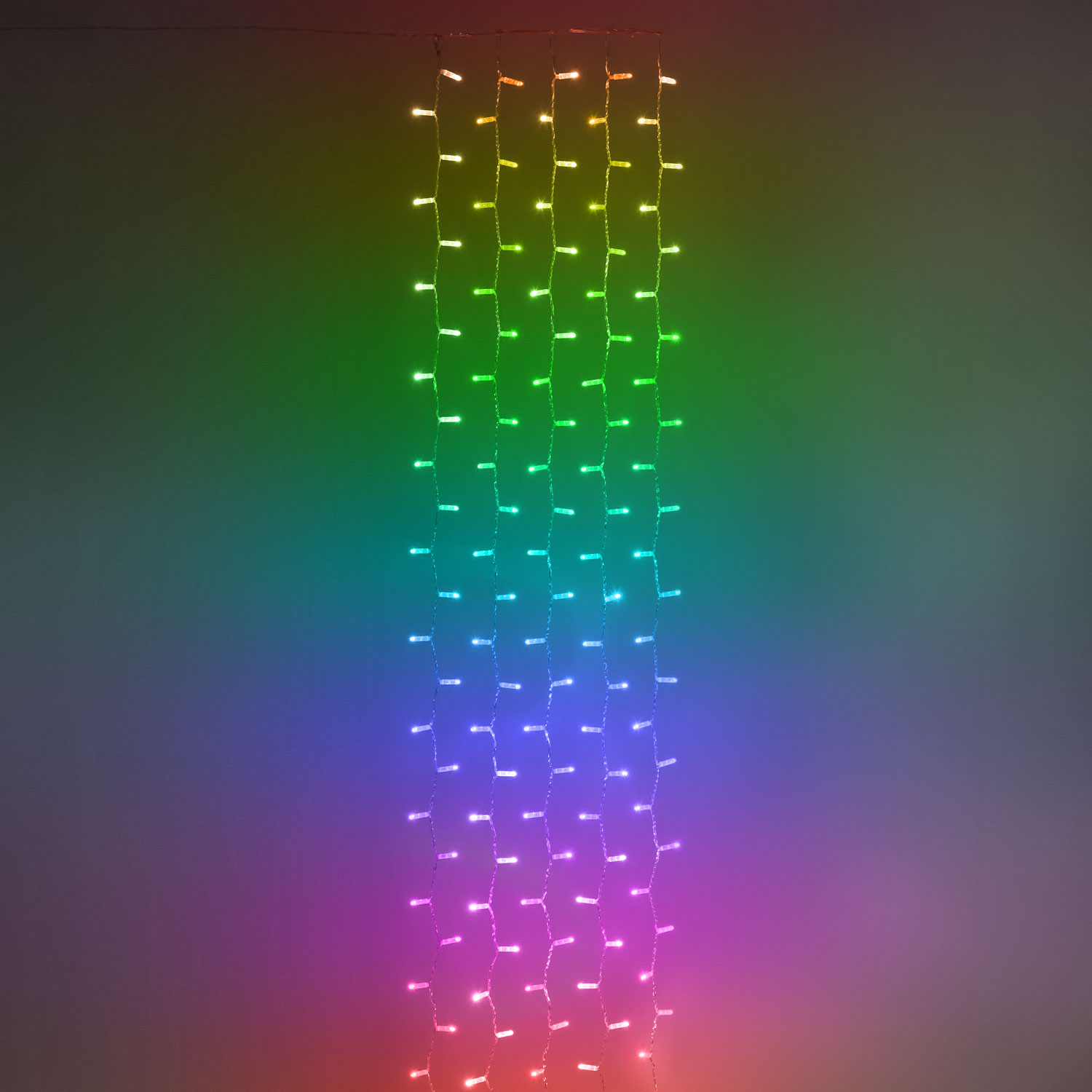 Tenda Twinkly Plus RGB e Bianco caldo, 0,5 x h 4 metri, 250 Pixel Led, cavo nero Tenda Twinkly Plus RGB e Bianco caldo, 0,5 x h 4 metri, 250 Pixel Led, cavo nero