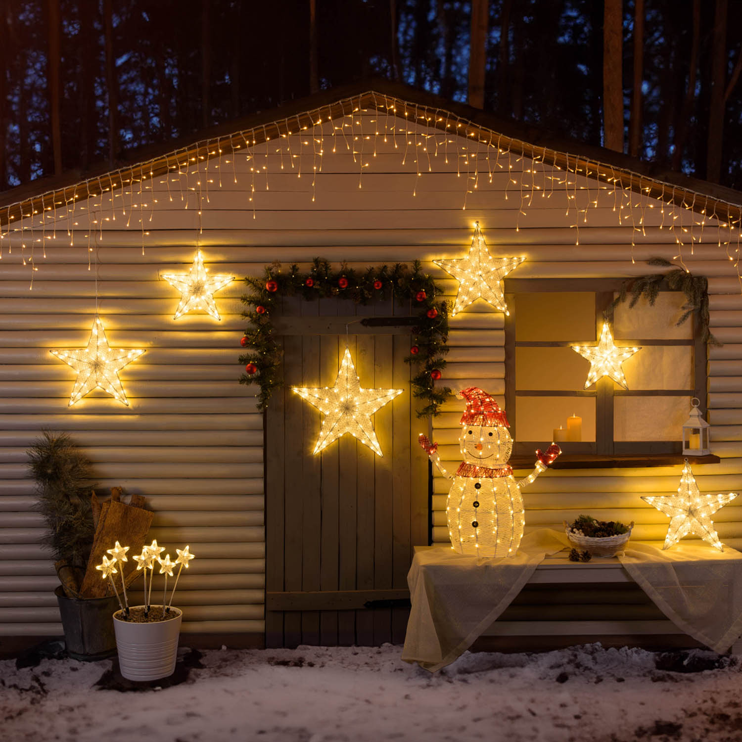 Lot de 6 Étoiles 3D Ø 10 cm avec piquet, 36 aux deux couleurs LED blanc chaud et froid 7 Lot de 6 Étoiles 3D Ø 10 cm avec piquet, 36 aux deux couleurs LED blanc chaud et froid 7