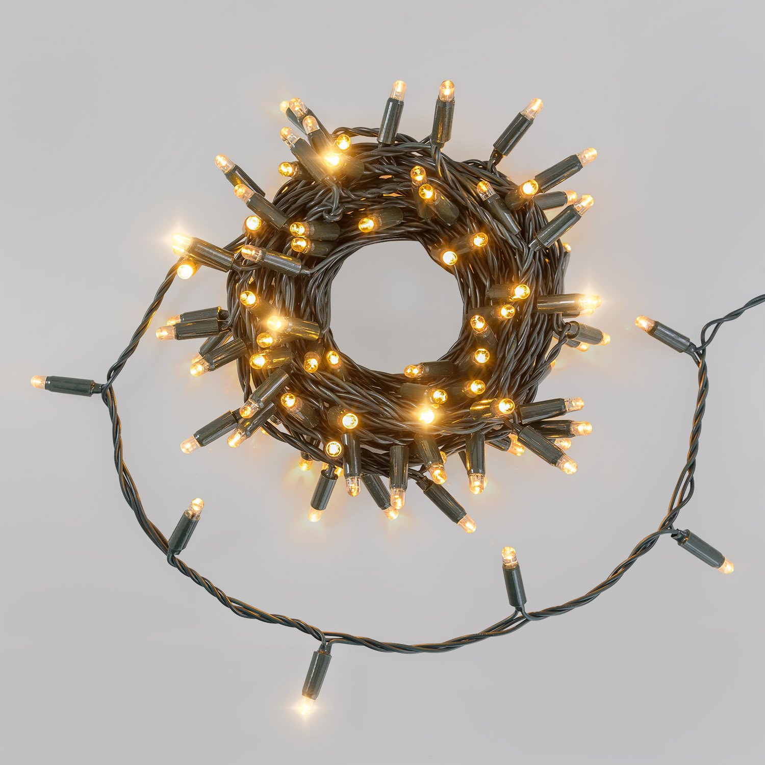 12 m Warm White Connect ProLine 36V Dual Color Flashing String Lights, 120 maxiLEDs, green cable 7
