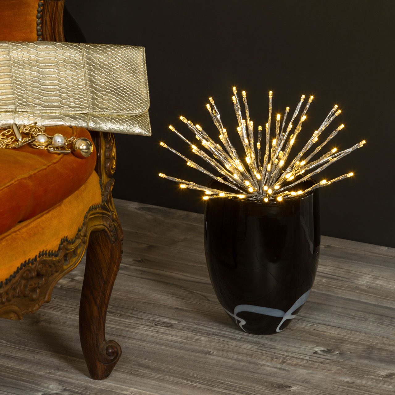 40cm Silver Twigball Branch Lights, 120 Warm White LEDs 6 40cm Silver Twigball Branch Lights, 120 Warm White LEDs 6