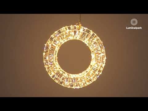 Corona Bianca 3D Ø 35 cm, microled bianco caldo e RGB, uso interno 2