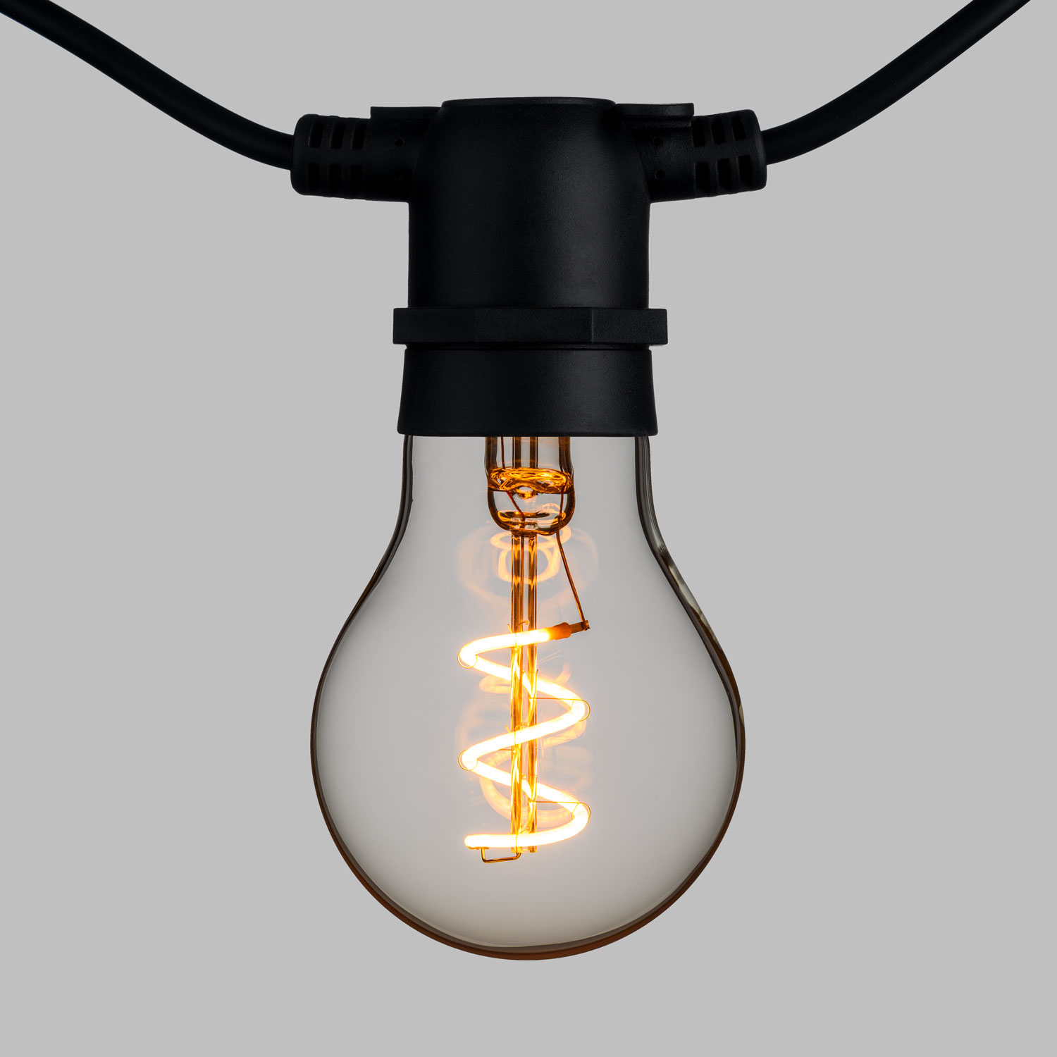5 m Lichterkette, 10 LED Tropfenbirnen Ø 6 cm, Spiral, warmweiß, erweiterbar 2 5 m Lichterkette, 10 LED Tropfenbirnen Ø 6 cm, Spiral, warmweiß, erweiterbar 2