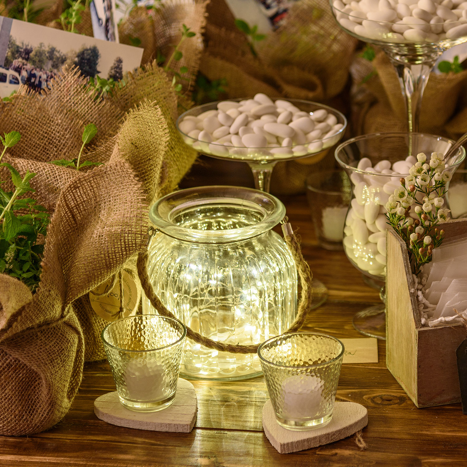 Vase en verre avec fil de lumière, 40 MicroLED blanc chaud 3 Vase en verre avec fil de lumière, 40 MicroLED blanc chaud 3