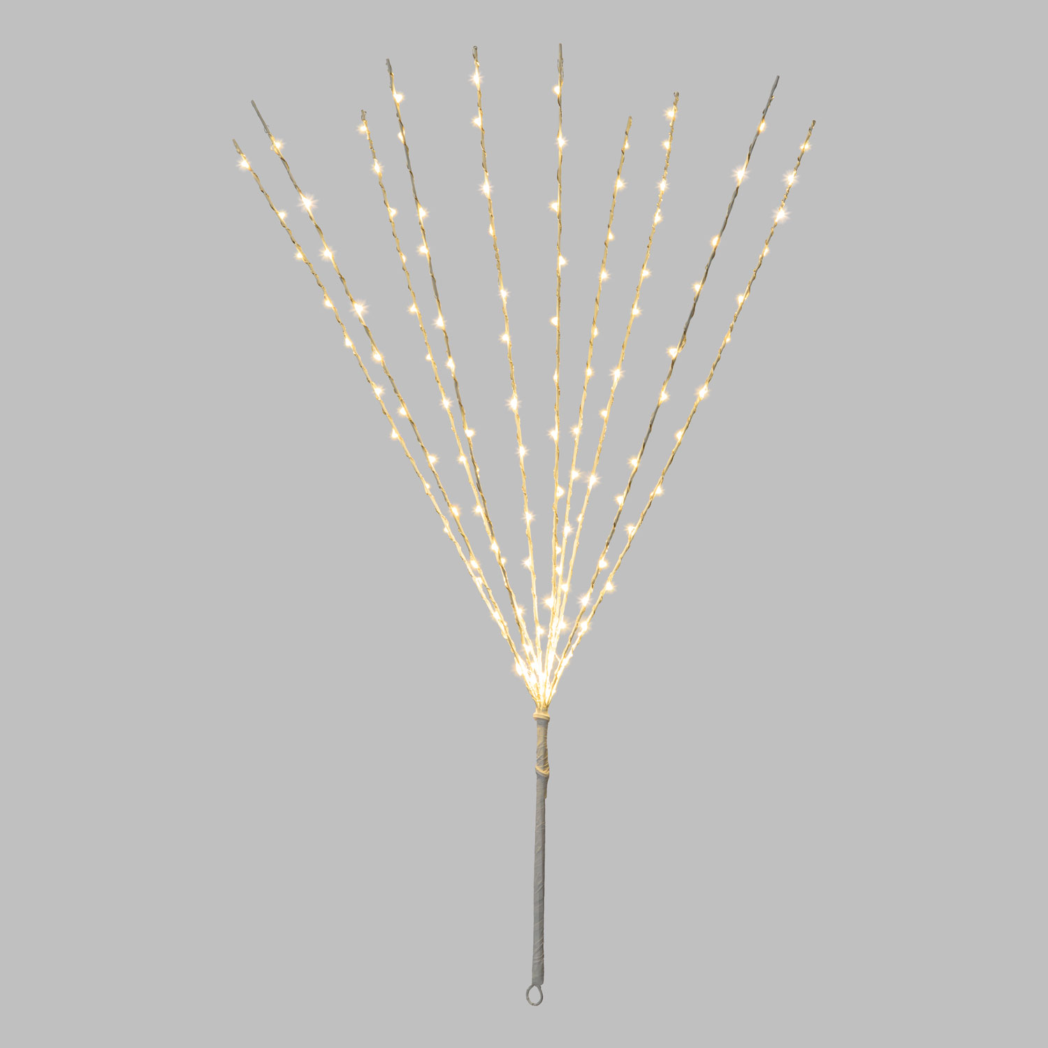 Weißer Lichterzweig mit warmweißen Micro LEDs (75 cm) 4 Weißer Lichterzweig mit warmweißen Micro LEDs (75 cm) 4