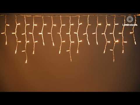 Eisregen-Lichterkette 3 x h 0,5 m, 114 MaxiLEDs warmweiß, weißes Kabel 2 Eisregen-Lichterkette 3 x h 0,5 m, 114 MaxiLEDs warmweiß, weißes Kabel 2