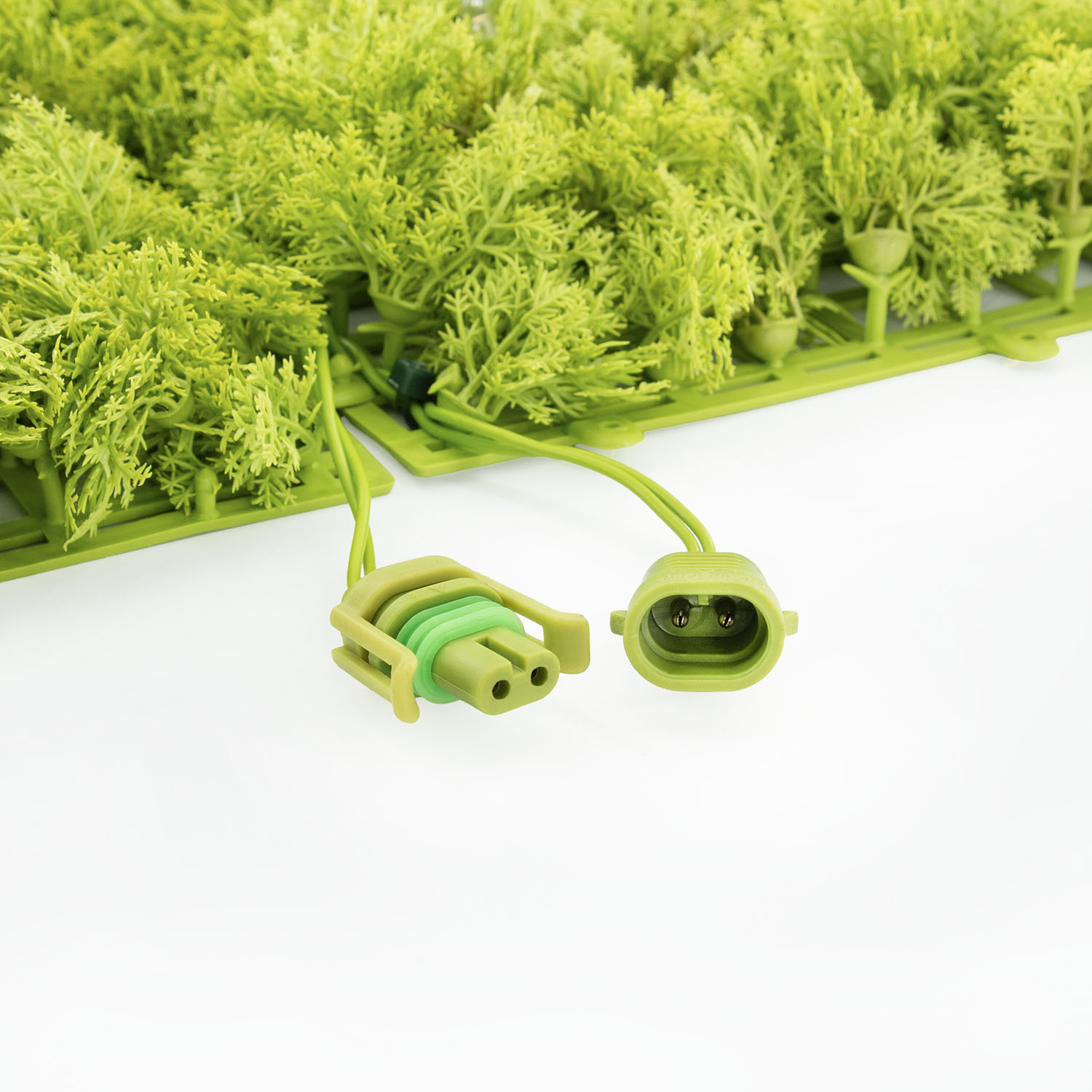 Panneau de Lichen artificiel vert acide Green Wall Light, 16 Maxiled Dual Color blanc chaud 15