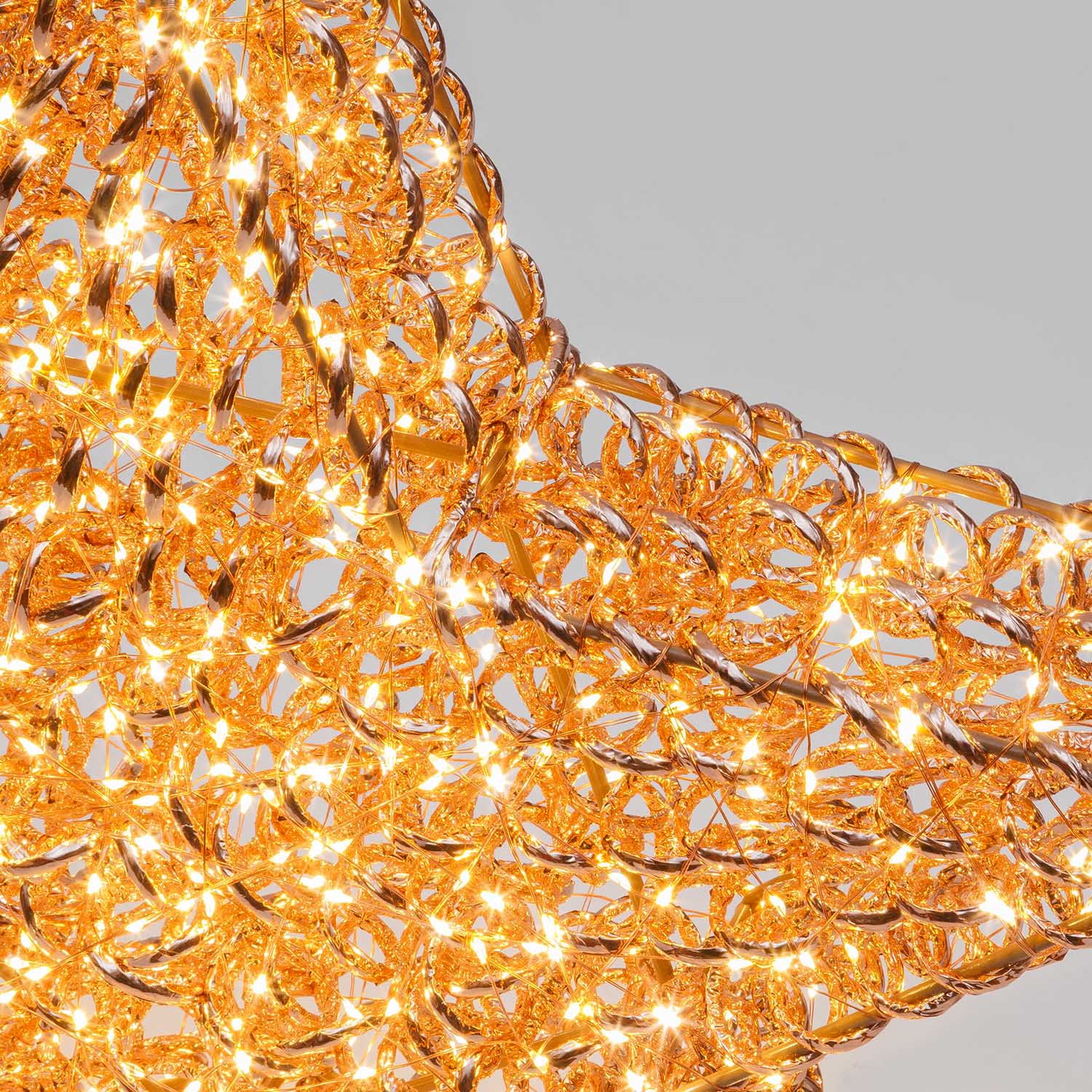Stella in metallo 3D Rose Gold, filo a spirale, ∅58 cm, 720 microled bianco caldo 4