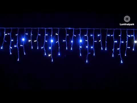 Estalactita profesional 3 x h 0,5 m, 114 maxiled azul con destellos blanco frío, cable blanco, IP67 2 Estalactita profesional 3 x h 0,5 m, 114 maxiled azul con destellos blanco frío, cable blanco, IP67 2