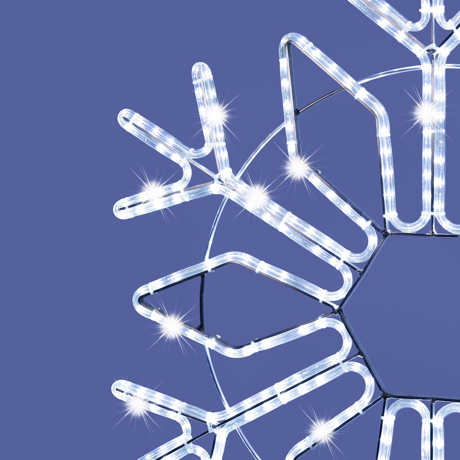 Flocon de Neige en tube lumineux, 87 x h 100 cm, 427 led blanc froid 3 Flocon de Neige en tube lumineux, 87 x h 100 cm, 427 led blanc froid 3