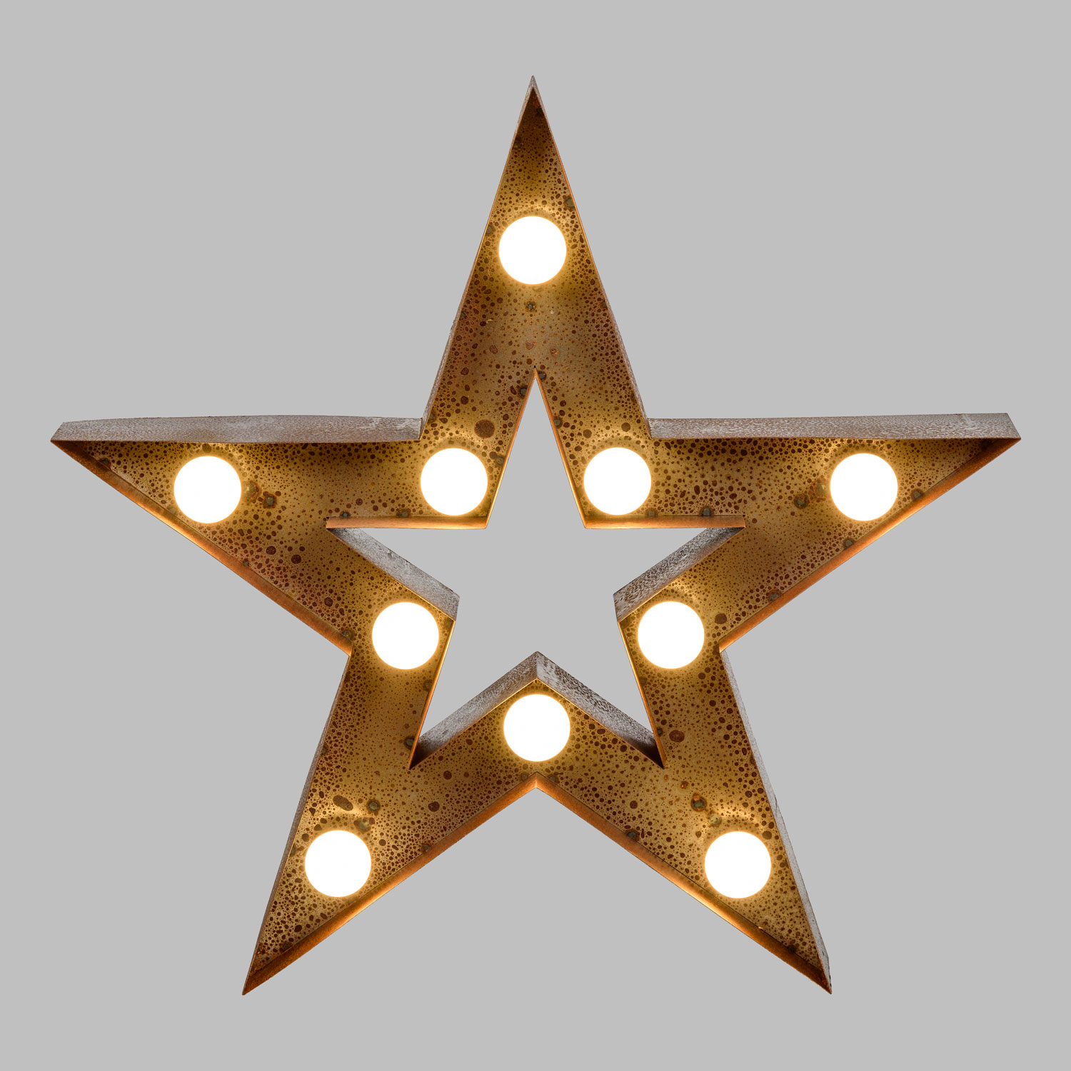 60 cm Brown Metal Star with 10 E14 Lamp Holders 5 60 cm Brown Metal Star with 10 E14 Lamp Holders 5