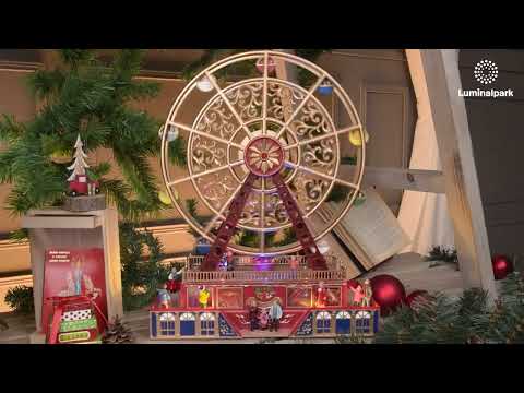 Village, Grande Roue Panoramique tournante, h 48 cm, mélodies de Noël 2