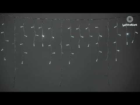 Eisregen-Lichterkette 3 x h 0,9 m, 120 Maxi LEDs kaltweiß, erweiterbar 2 Eisregen-Lichterkette 3 x h 0,9 m, 120 Maxi LEDs kaltweiß, erweiterbar 2