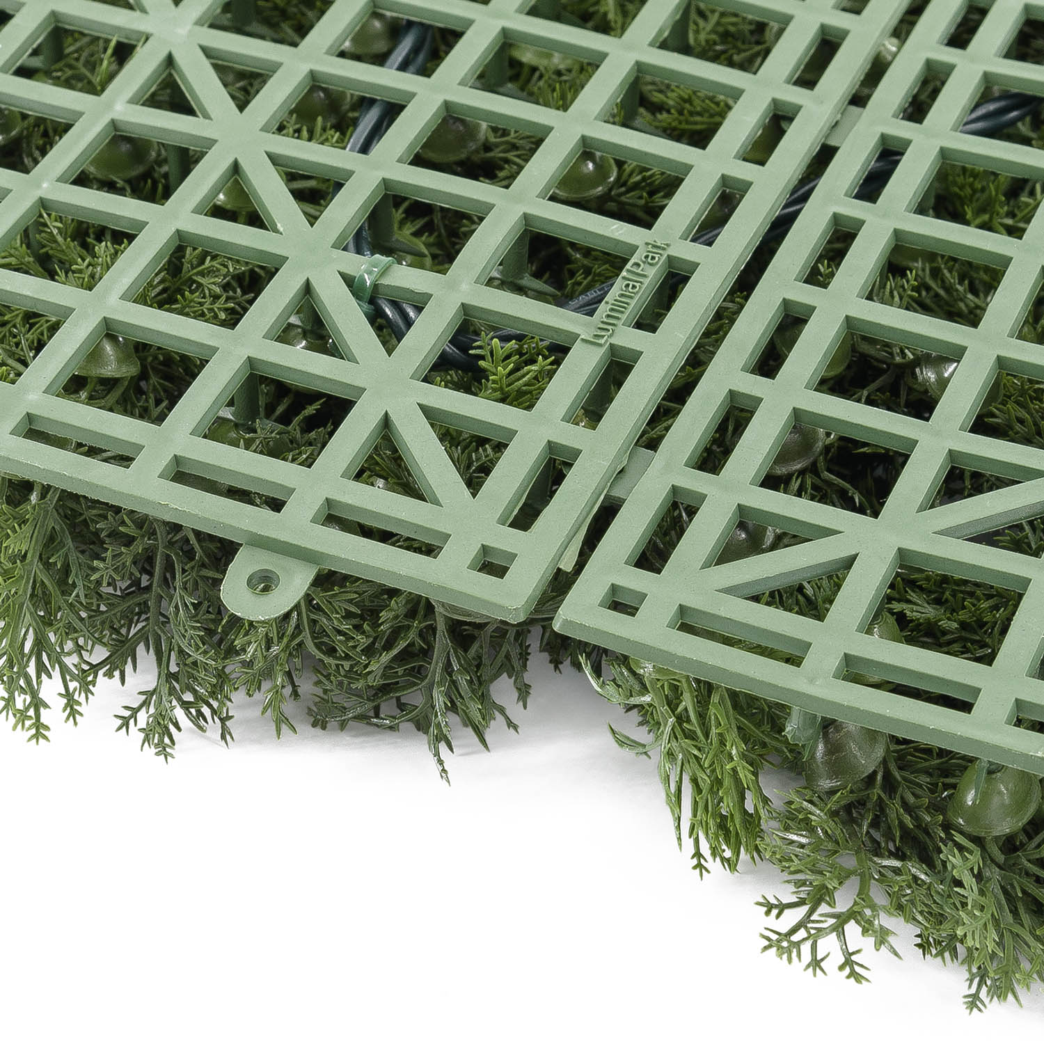 Panneau de Lichen artificiel vert forêt Green Wall Light, sans lumières 3
