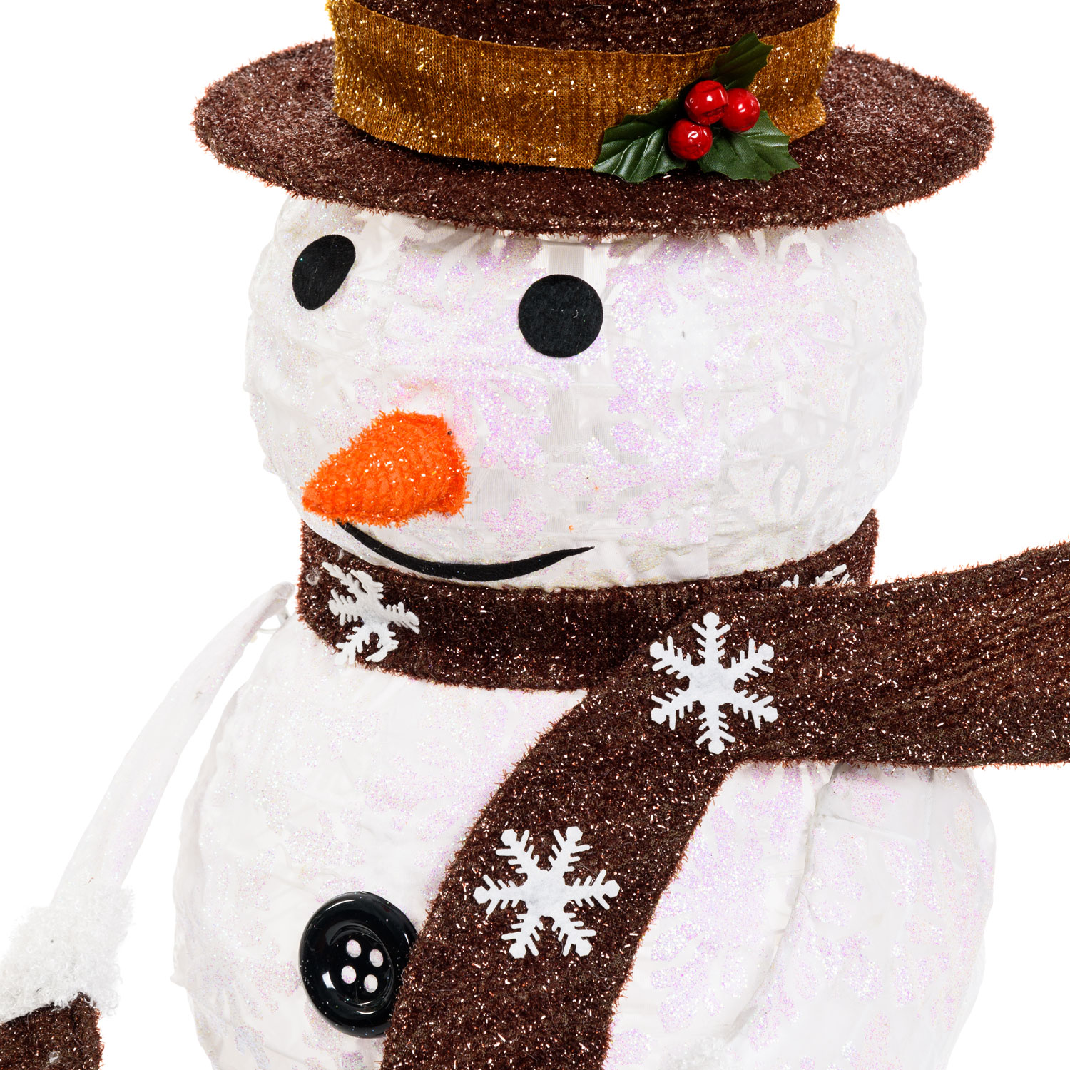 Bonhomme de neige repliable h 90 cm, led blanc froid 4 Bonhomme de neige repliable h 90 cm, led blanc froid 4