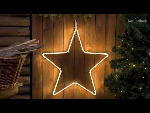 Estrella tubo ultraluminoso Ø 55 cm, led blanco cálido 2 Estrella tubo ultraluminoso Ø 55 cm, led blanco cálido 2