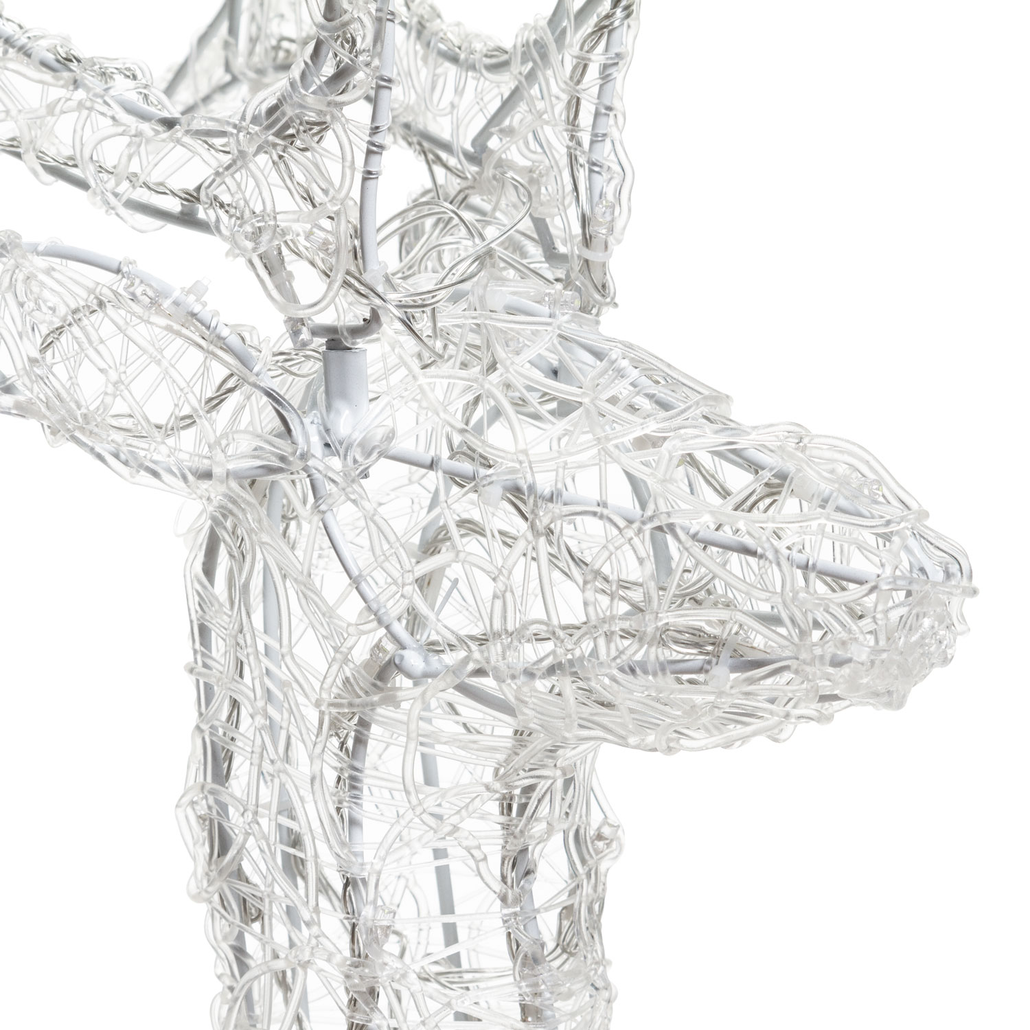 Reno 3D acrílico transparente, h. 85 cm, led blanco frío 4 Reno 3D acrílico transparente, h. 85 cm, led blanco frío 4