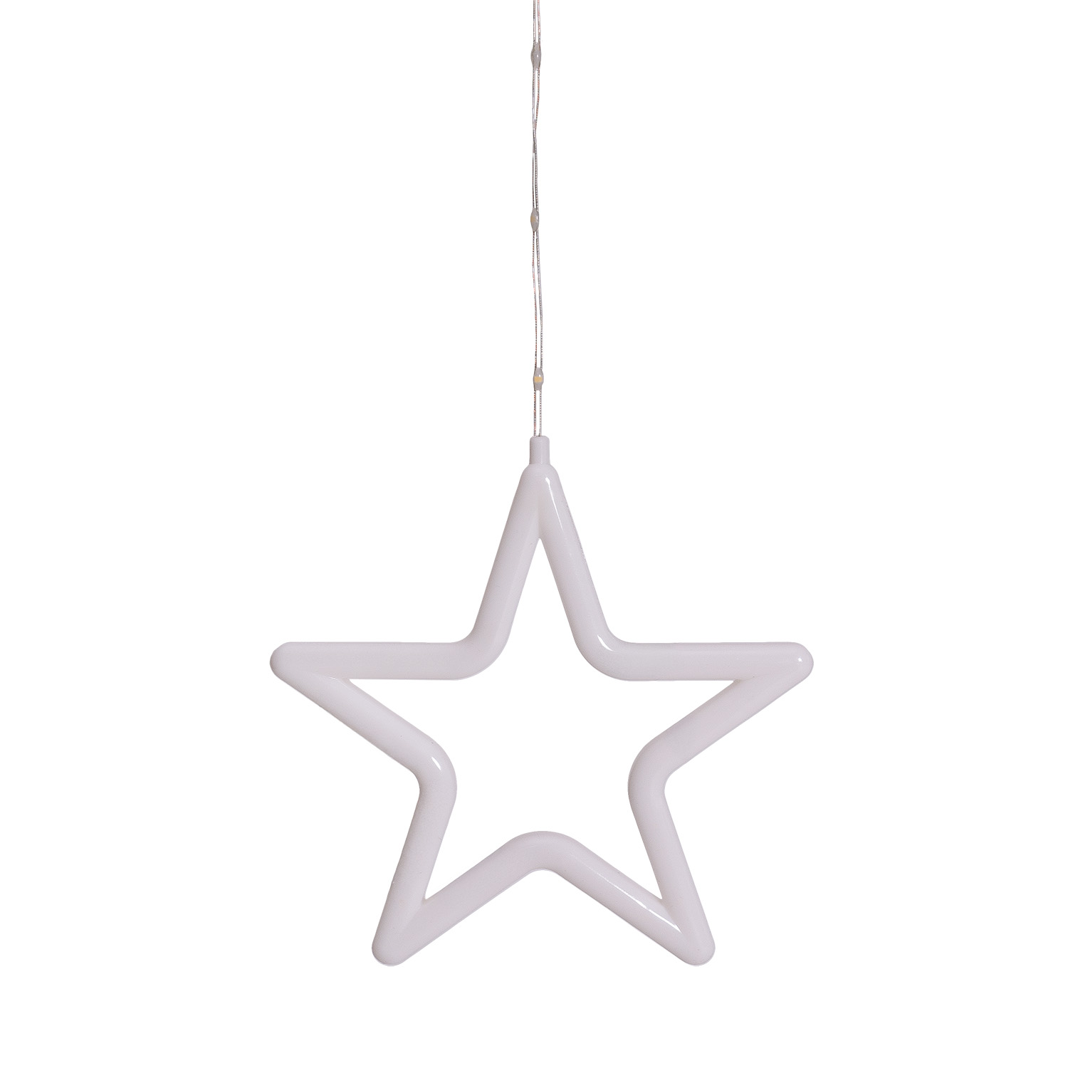 Stalattite con 14 stelle, 3,25 x h 1,15 m, 392 Gocce di Luce, led bianco caldo e bianco freddo, cavo trasparente 4