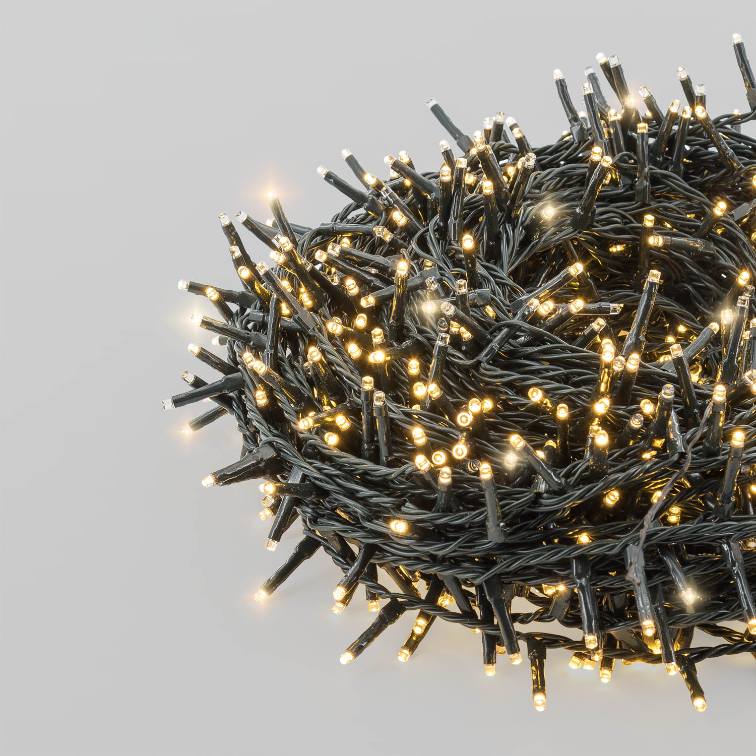 Catena 30 m, 1000 miniled bianco caldo, cavo verde 5