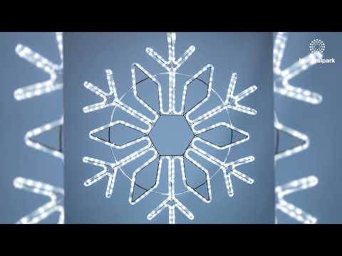 Flocon de Neige en tube lumineux, 87 x h 100 cm, 427 led blanc froid 2