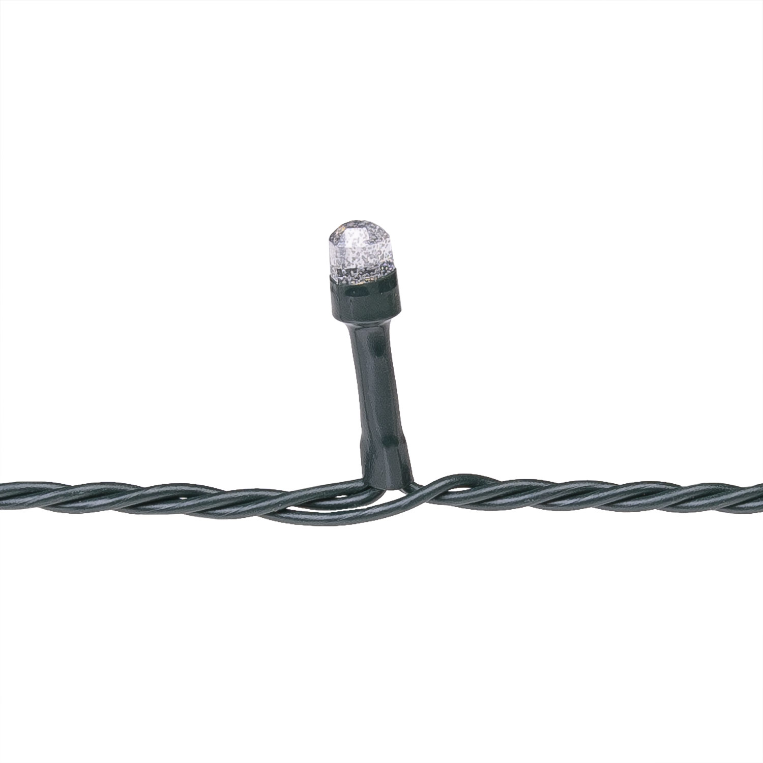 Catena 50 m, 500 led Diamante Bubble bianco caldo, cavo verde 4