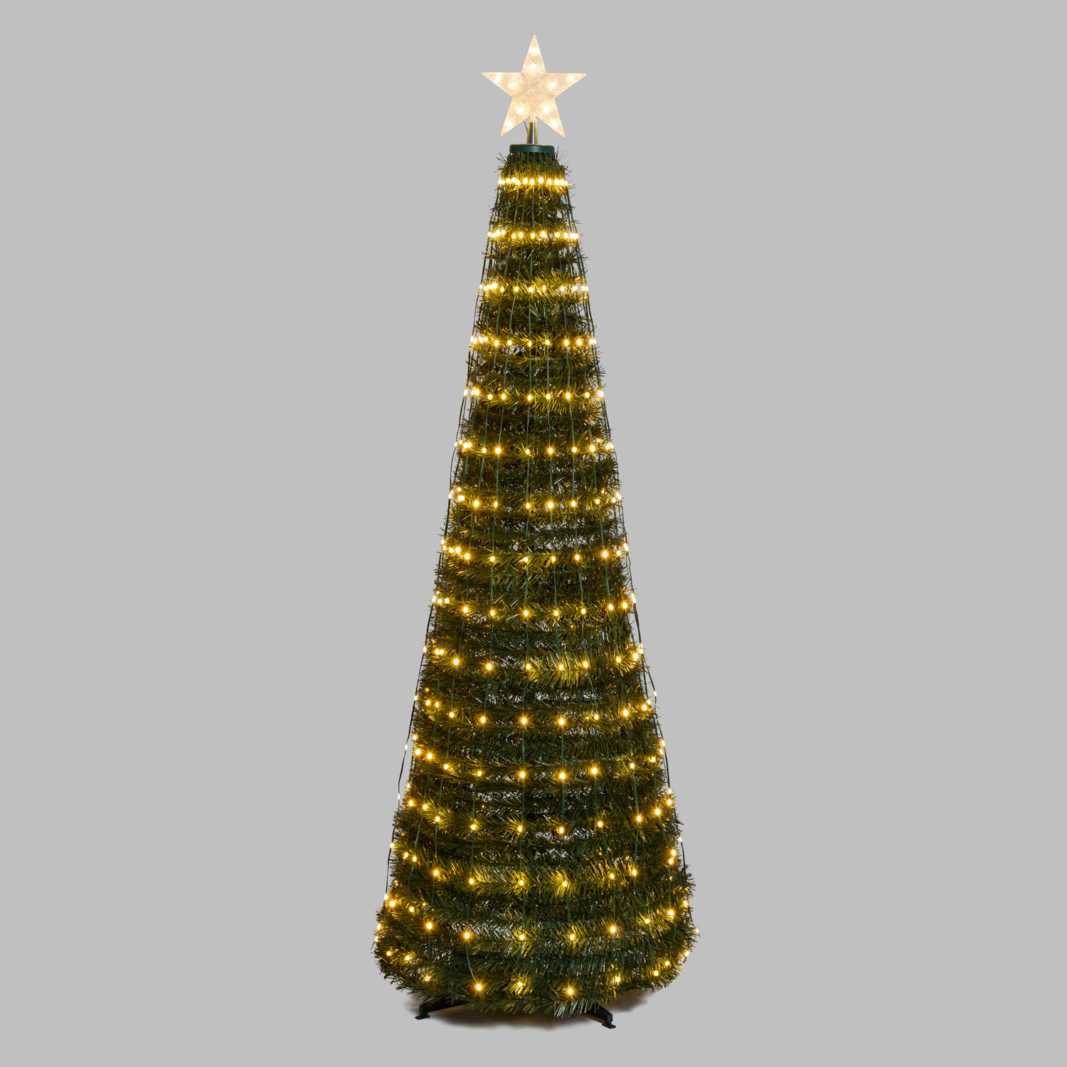 Arbre conique repliable h. 180 cm, Gouttes de lumière Blanc Chaud et Blanc Froid 3 Arbre conique repliable h. 180 cm, Gouttes de lumière Blanc Chaud et Blanc Froid 3