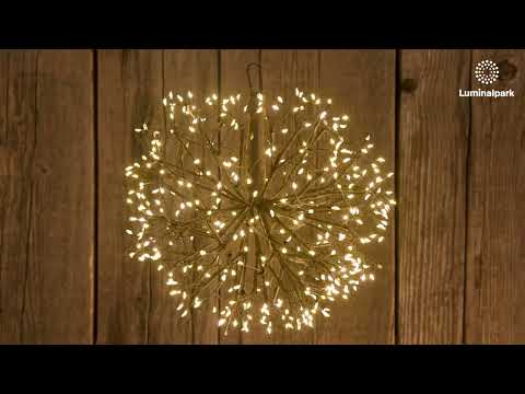 RICCO Sphere with Brown Branches, Ø 30 cm, 384 Warm White MicroLEDs, Indoor Use 2